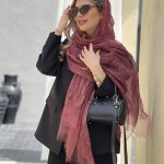 شال حریر ارگانزا 2 لایه گلپری کد۶۰۸