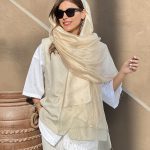 شال حریر نخ ۲ لایه هورا کد ۶۳۹