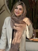 خرید شال دو لایه نخی حریر شیشه ای لاویا کد ۷۷۸