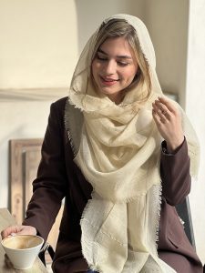 خرید شال لینن سار پولکی کد ۷۷۲