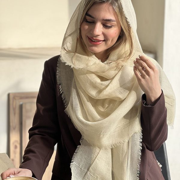 خرید شال لینن سار پولکی کد ۷۷۲