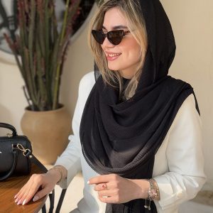 خرید شال نخی پلیسه بامبو کد ۷۶۶