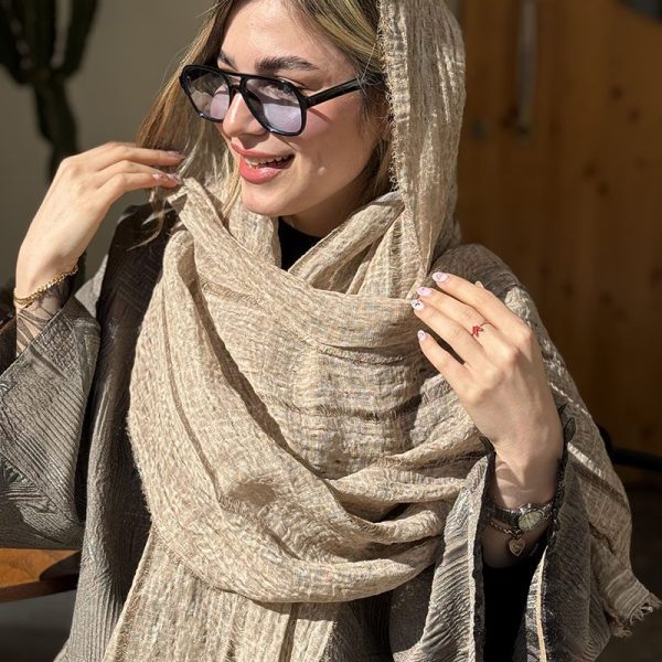 شال لینن زنانه لینن مها با ایستایی عالی