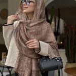 خرید شال نخ حاشیه لمه موگه مناسب بهار و تابستان