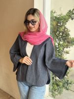 شال حریر شیشه ای نیل کد۸۰۲ - Image 3