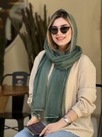 شال حریر شیشه ای نیل کد۸۰۲ - Image 5