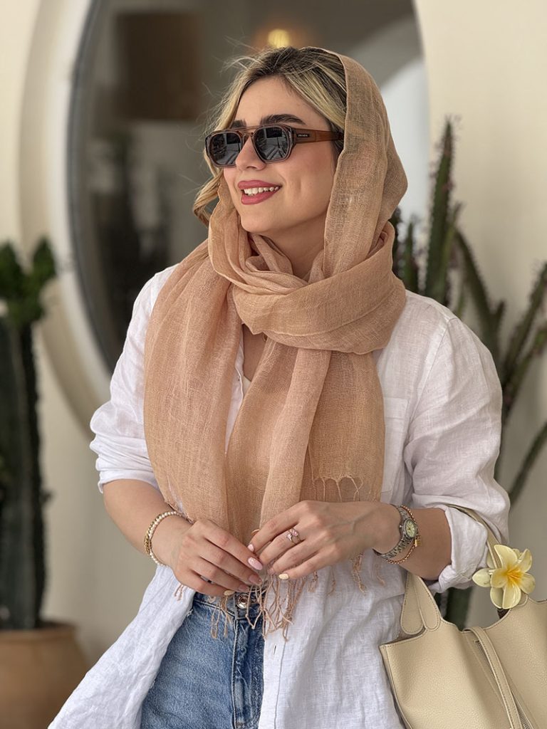خرید شال لینن الیزه مناسب برای تابستان و بهار