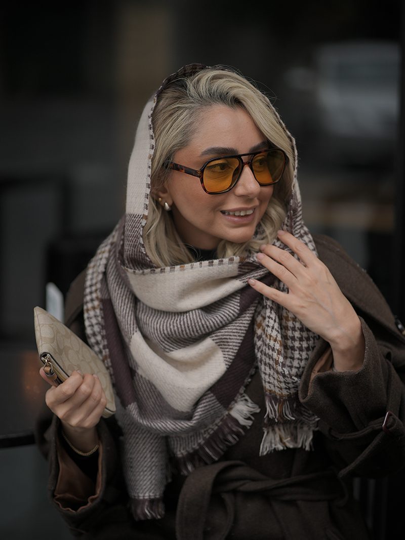 شال چهارخونه وینتیج