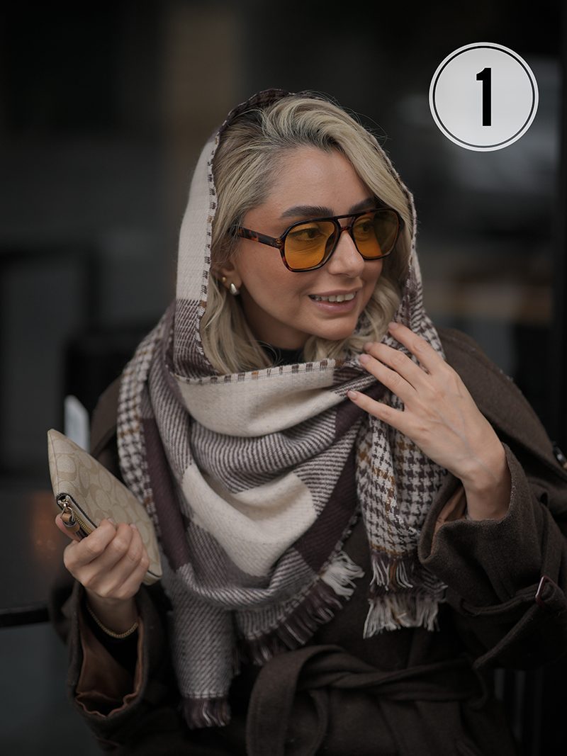 شال چهارخونه وینتیج برای پاییز و زمستان