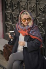 روسری موهر ترمه تک رنگ با بافت لطیف