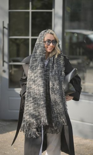 شال چهارخونه بافت نرم و سبک