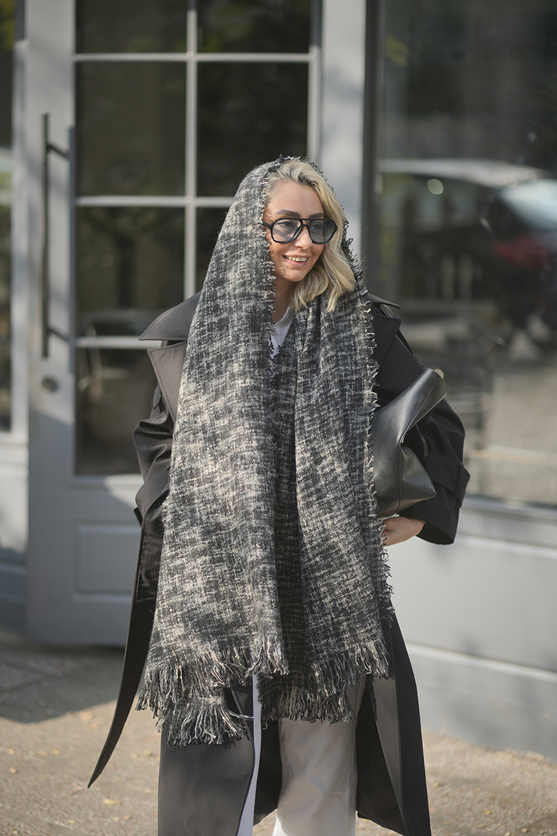 شال چهارخونه بافت نرم و سبک