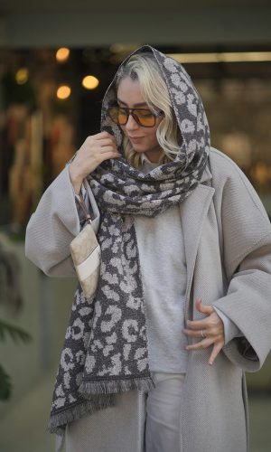 شال پلنگی موهر زنانه سبک و گرم