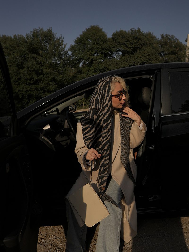 روسری سه گوش زبرا کد ۱۸۲