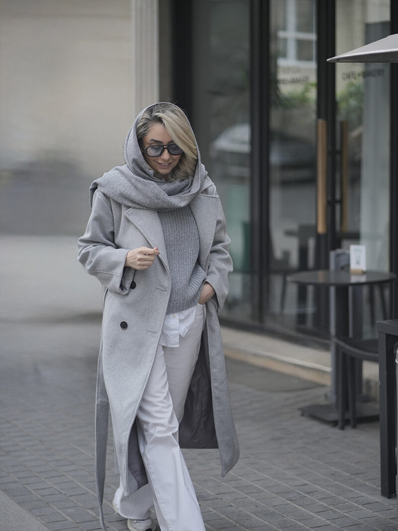 پالتو فوتر طوسی کد ۳۹۰