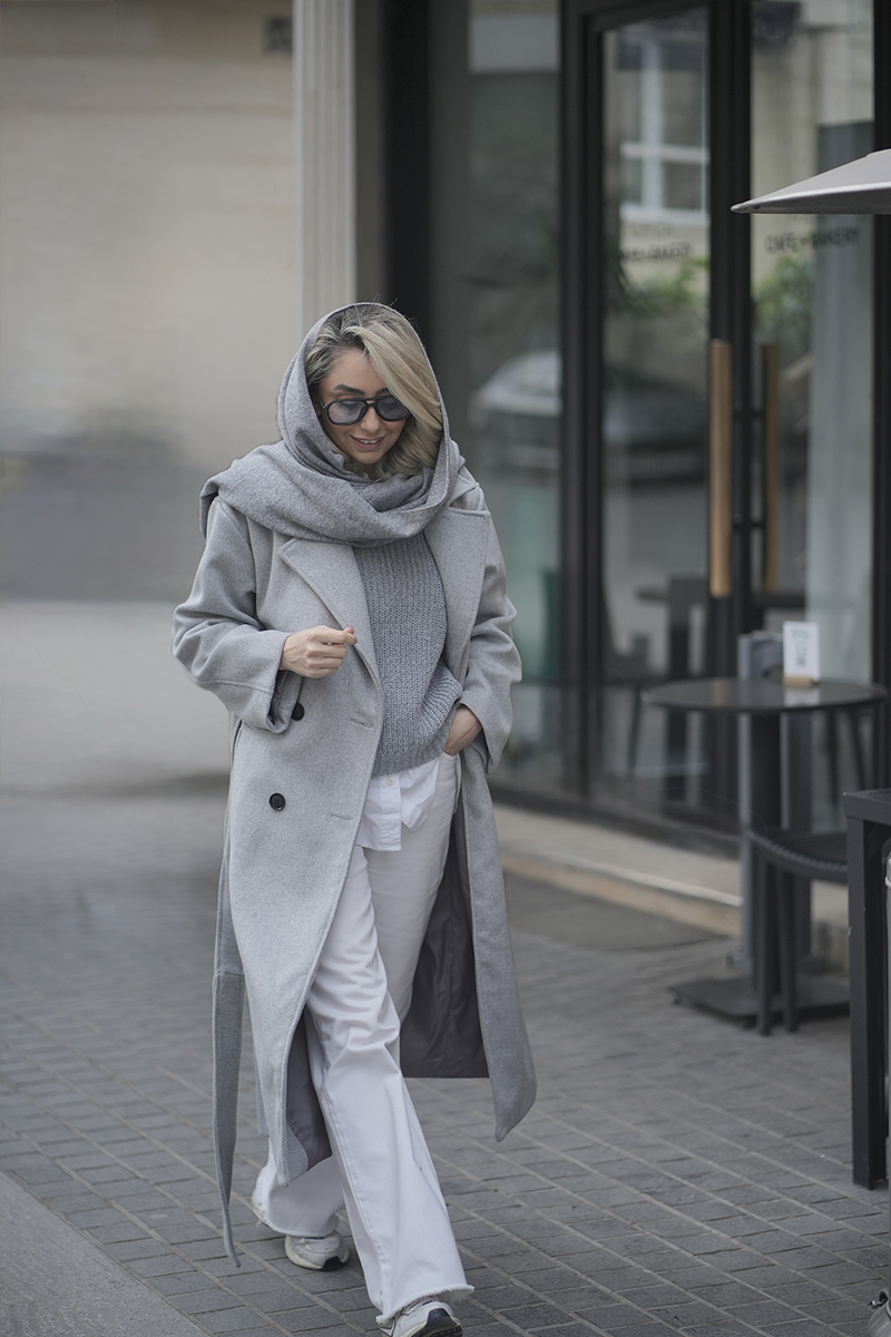 پالتو فوتر طوسی کد ۳۹۰