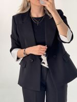 ست کت و شلوار مشکی کد 424 - Image 5