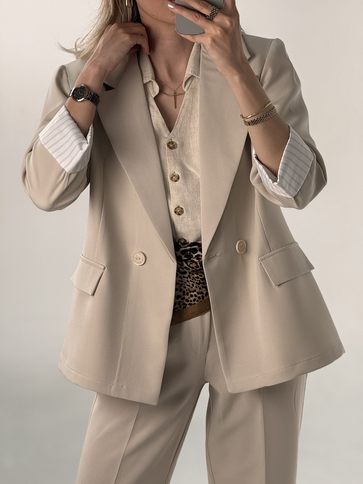 Cream Jacket – Code 425 (2) کت کرمی کد 425 - Image 1