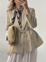 کت لینن Wisteria کرمی کد 434 - Image 3