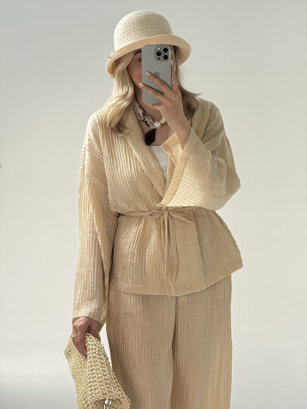 ست شومیز Elara کرم کد 447