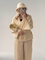 ست شومیز Elara کرم کد 447 - Image 3