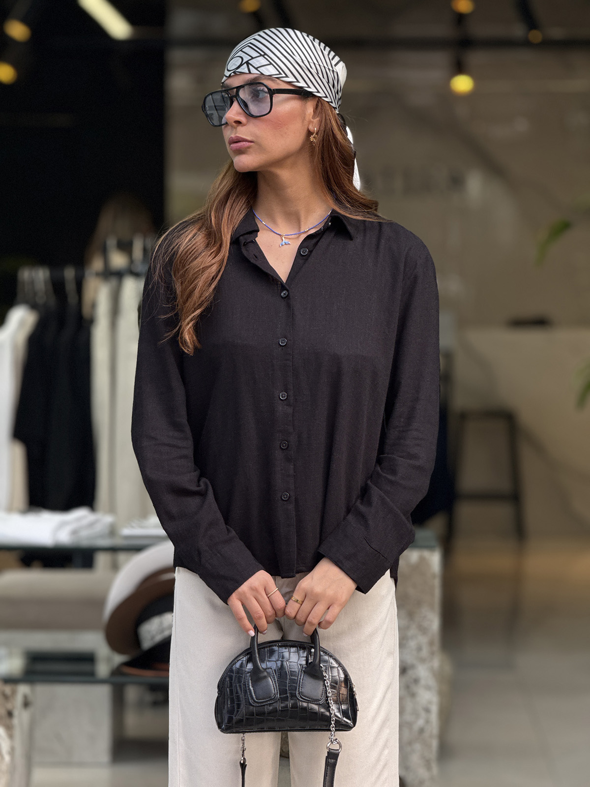 next (4) شومیز مشکی NEXT کد 459 - Image 1