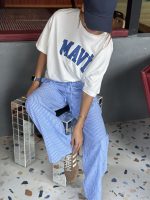 شلوار لینن راه راه Brisel کد 482